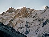 
Annapurna Northwest Face To Fang Sunrise From Thulo Bugin River Camp
